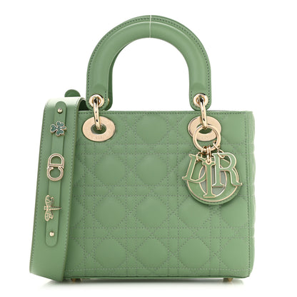 Christian Dior Lambskin Cannage Small My ABCDior Lady Dior Green 1 of 13
