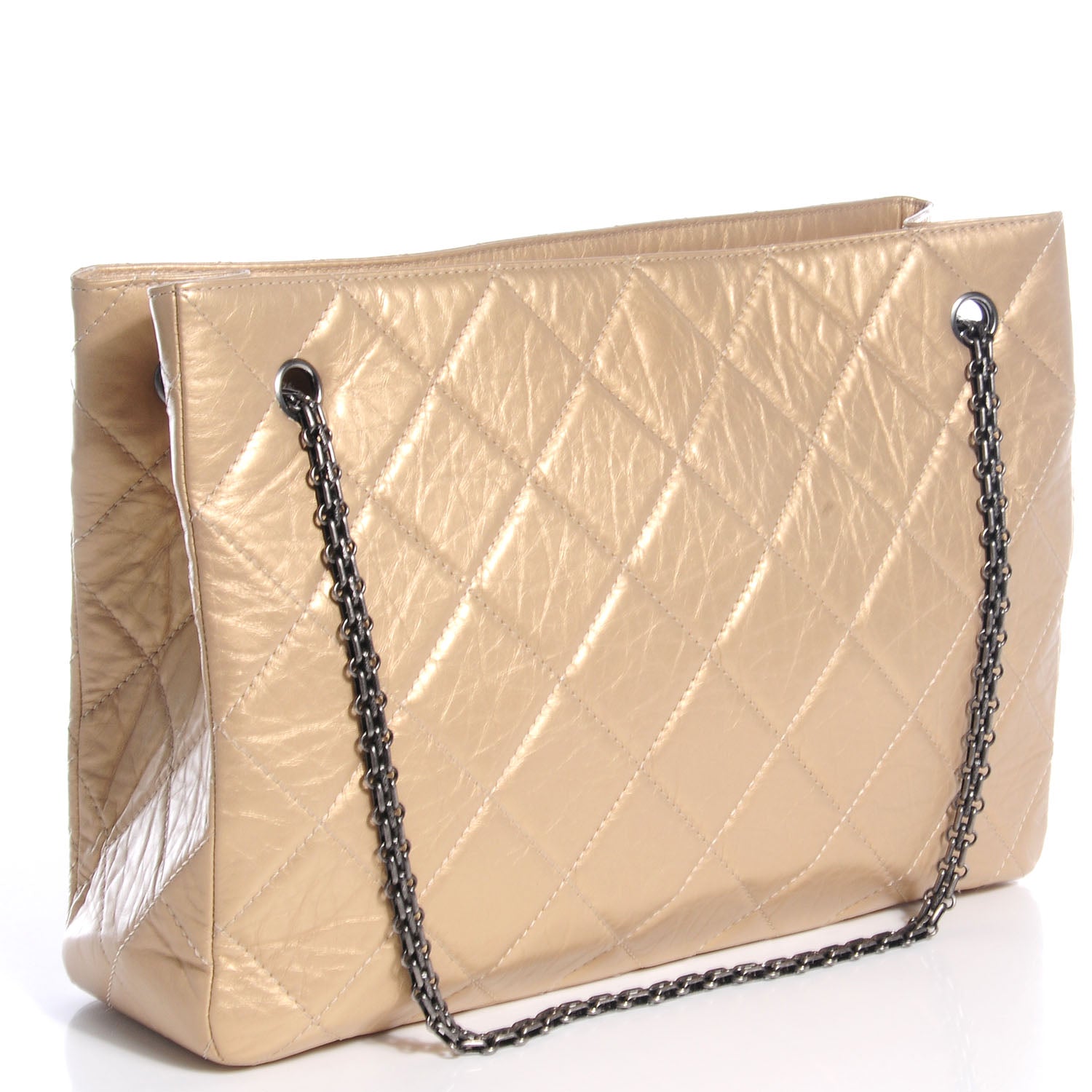 Chanel Aged Calfskin Reissue 2.55 Tote Light Gold 3 of 8