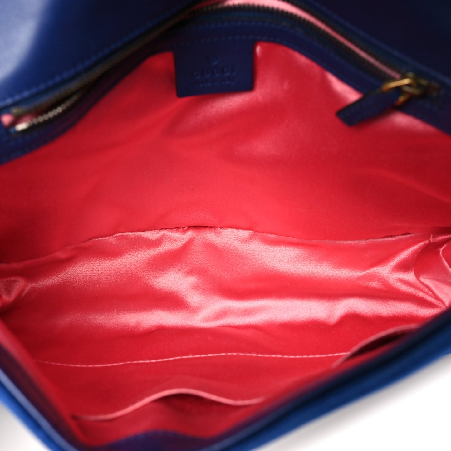 Velvet Matelasse Small GG Marmont Shoulder Bag Cobalt Blue