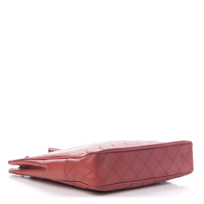 Chanel Lambskin Quilted Tote Red 4 of 11