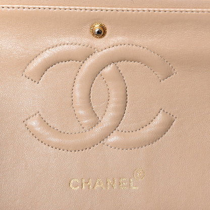 Chanel Lambskin Quilted Medium Double Flap Beige 5 of 10