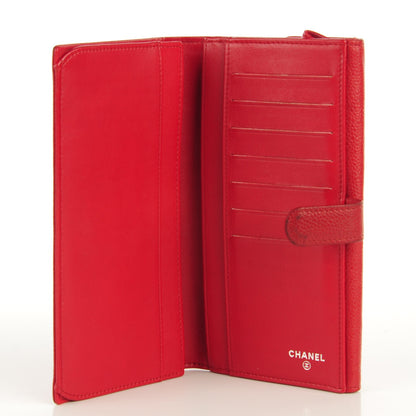 Chanel Caviar CC Long Flap French Wallet Red 5 of 8