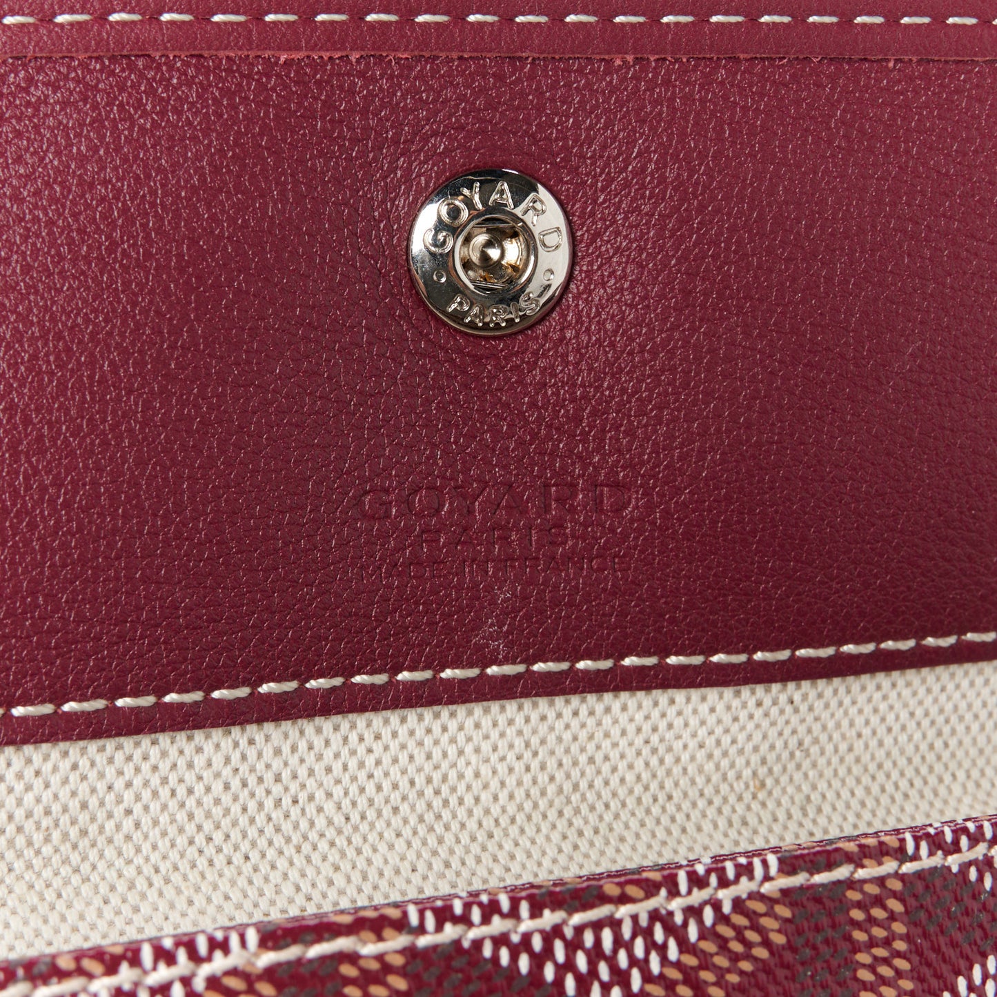 Goyardine Saint Louis Pouch Burgundy