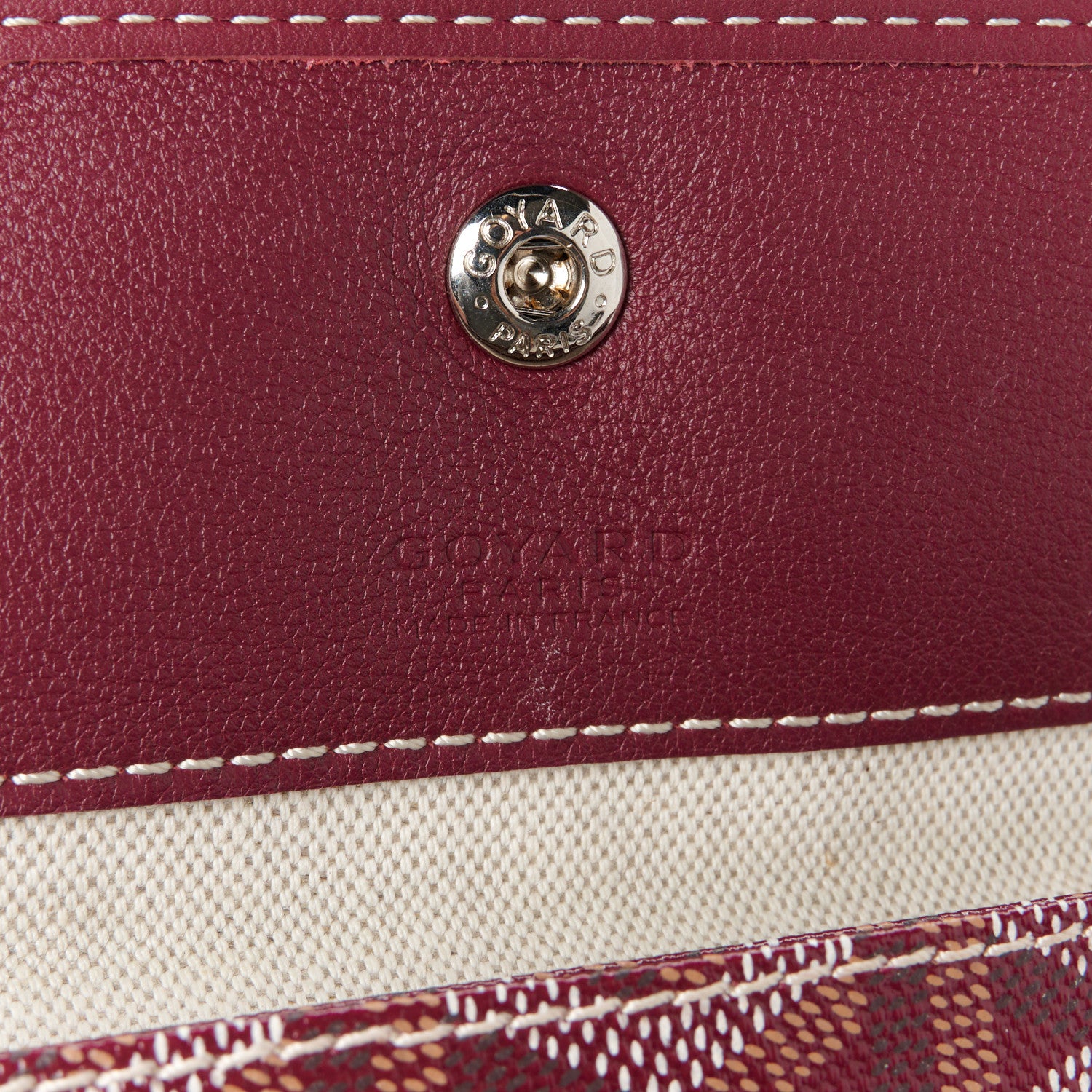 Goyard Goyardine Saint Louis Pouch Burgundy 6 of 7