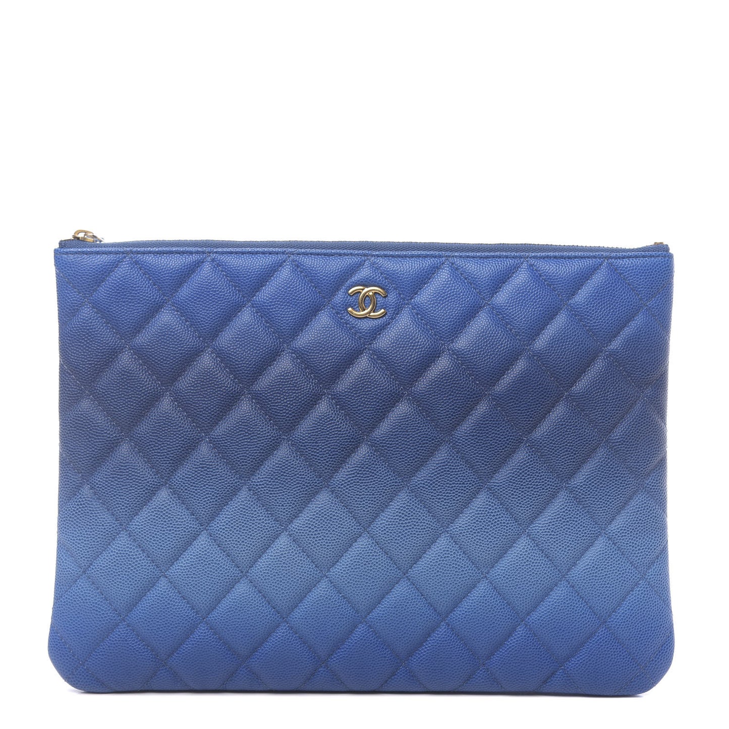 Caviar Ombre Medium Cosmetic Case Blue