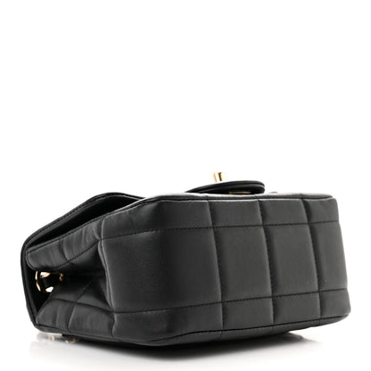 Chanel Lambskin Resin Crystal Square Quilted Mini Monacoco Flap Black 4 of 12