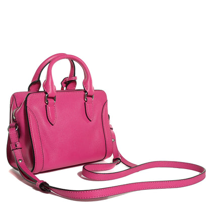 Alexander McQueen Pebbled Calfskin Mini Padlock Tote Bouganville 3 of 9