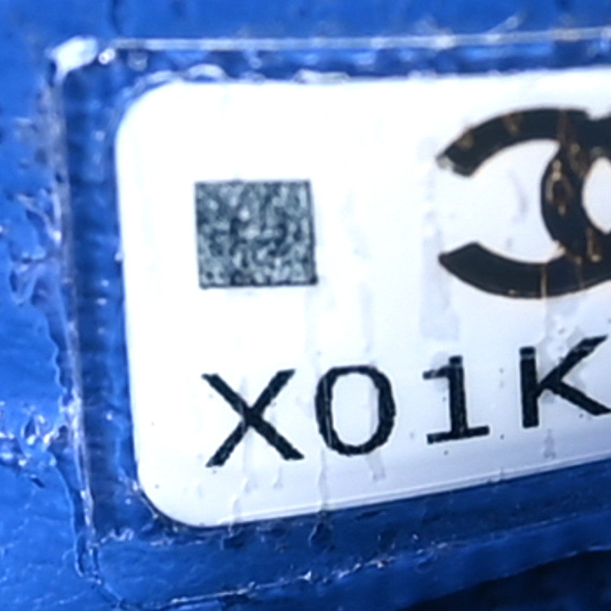 Chanel Caviar Quilted Zip Card Holder Wallet Blue 7 of 10