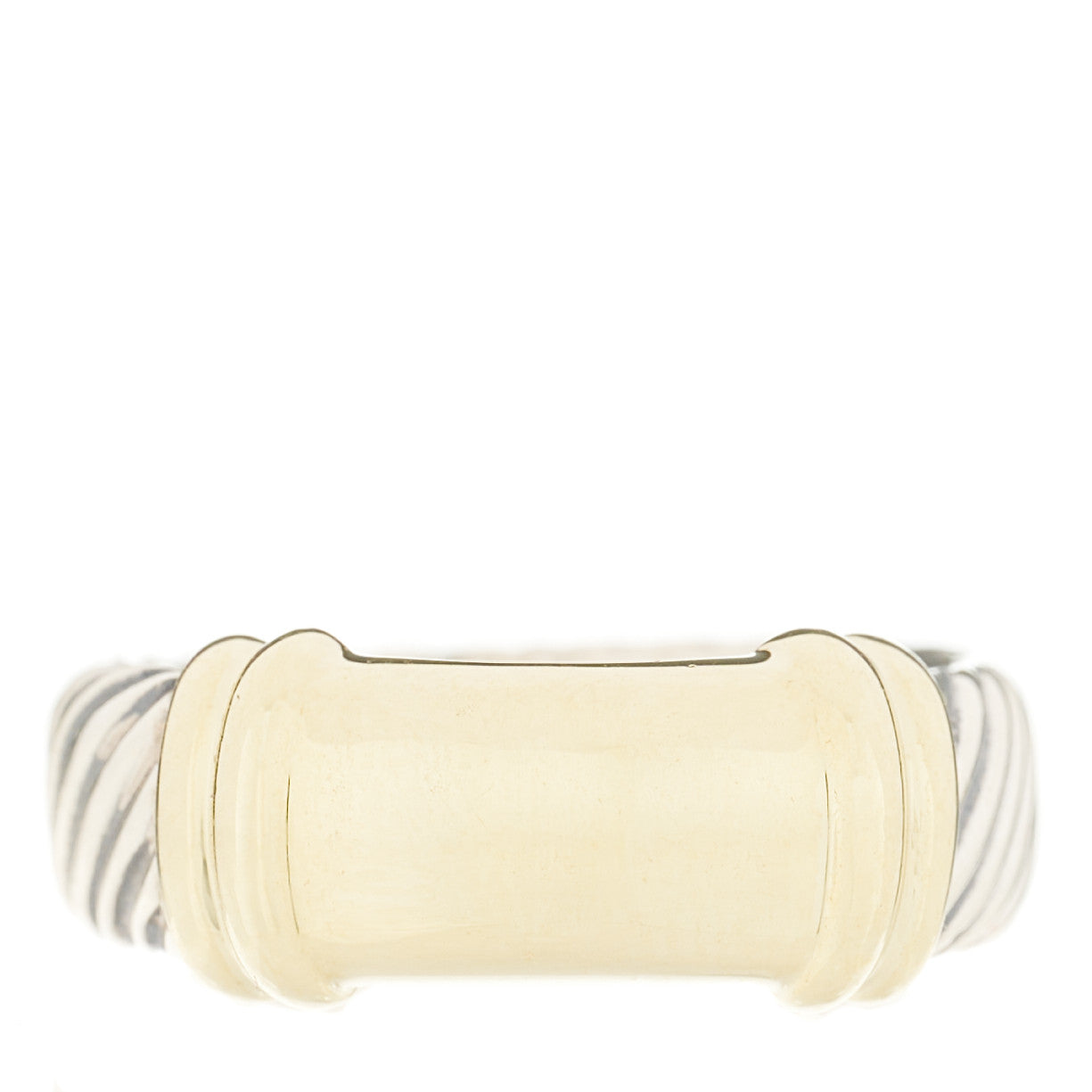 Sterling Silver 14K Yellow Gold Metro Cable Ring 53 6.25