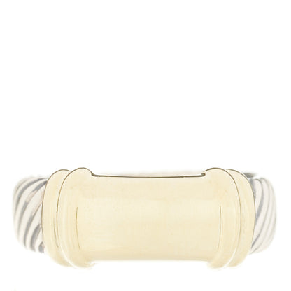 David Yurman Sterling Silver 14K Yellow Gold Metro Cable Ring 53 6.25 1 of 3