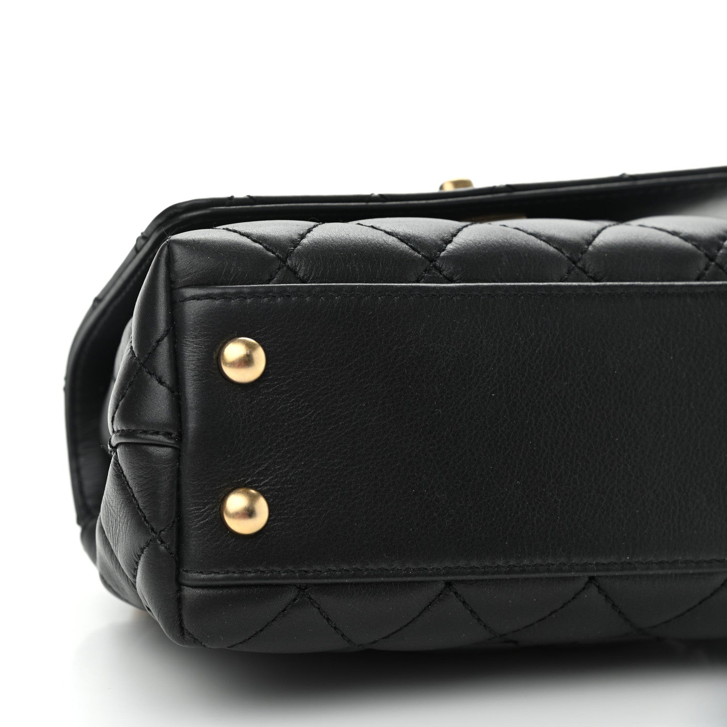 Chanel Calfskin Crystal Quilted Extra Mini Coco Handle Flap Black 9 of 10