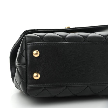 Chanel Calfskin Crystal Quilted Extra Mini Coco Handle Flap Black 9 of 10