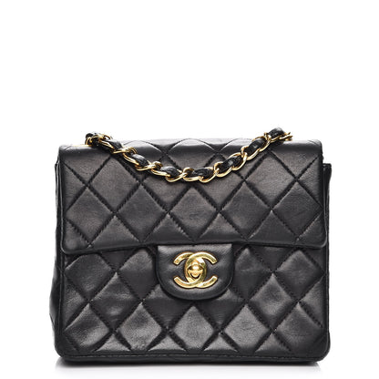 Chanel Lambskin Quilted Mini Square Flap Black 1 of 8