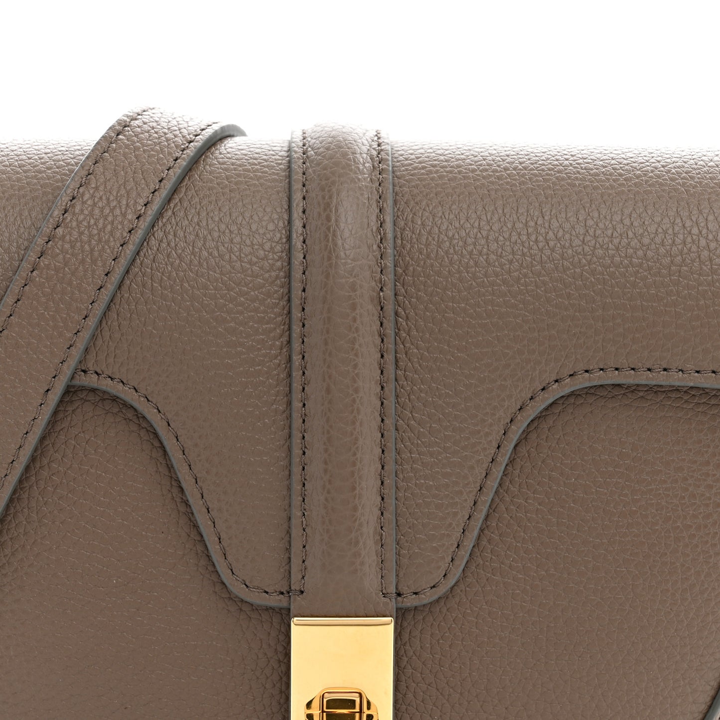 Grained Calfskin Besace Small 16 Taupe