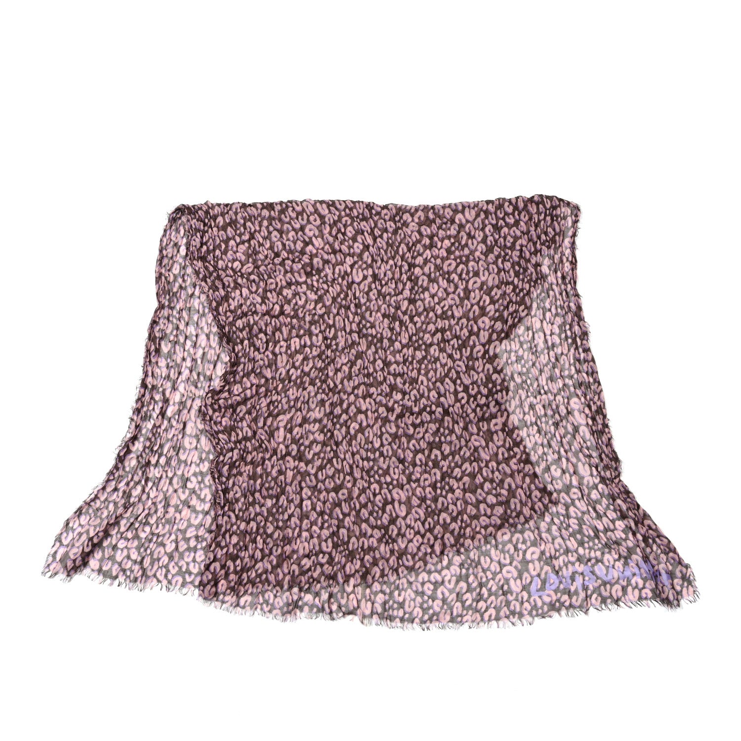 Louis Vuitton Cashmere Silk Leopard Etole Stole Mauve 3 of 6