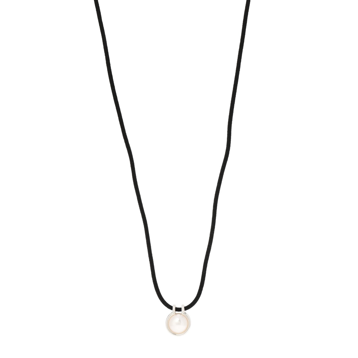 Sterling Silver Pearl HardWear Cord Necklace