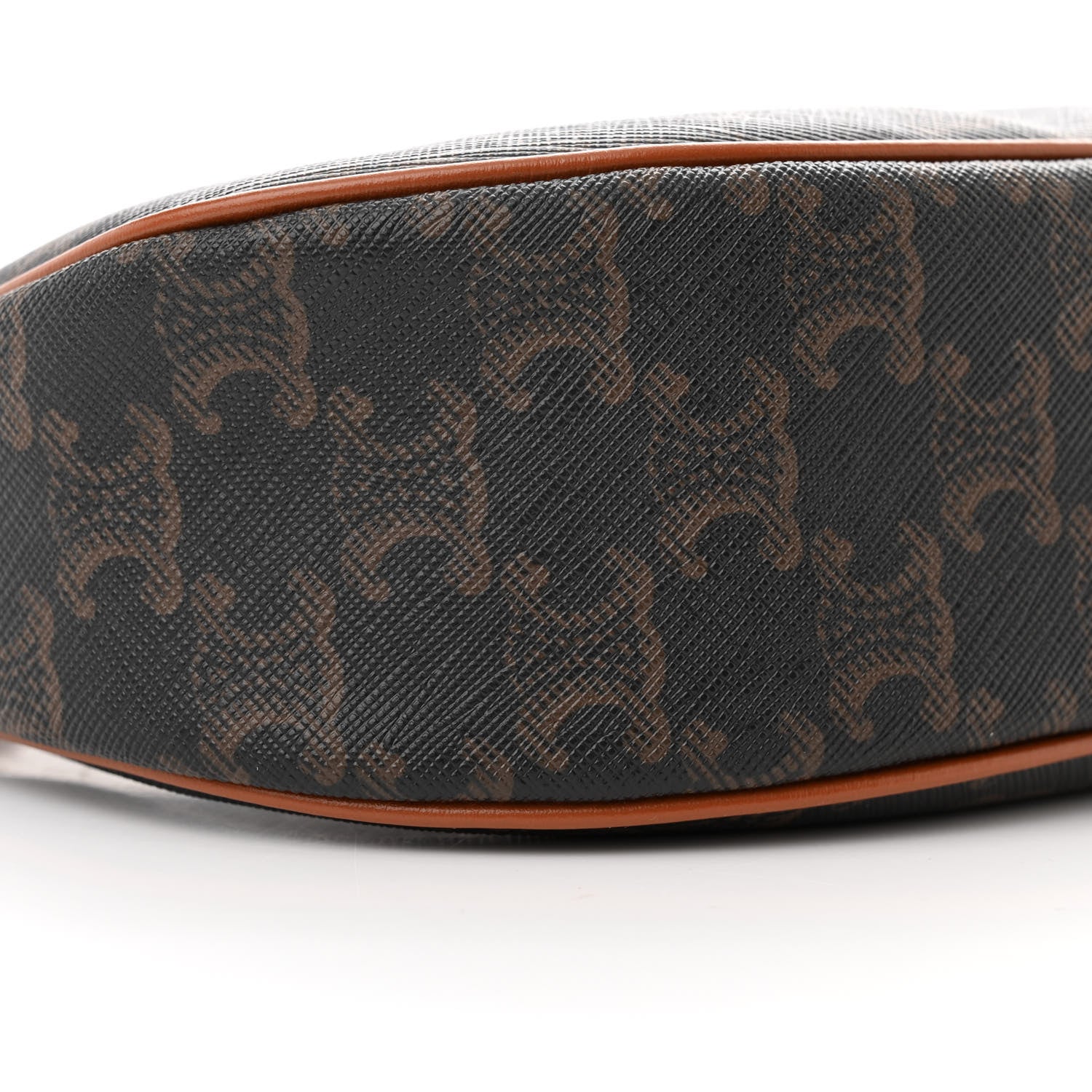 Celine Triomphe Canvas Calfskin Ava Shoulder Bag Tan 9 of 10