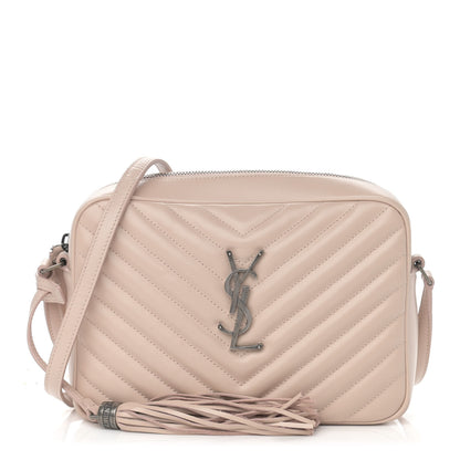 Saint Laurent Calfskin Matelasse Monogram Lou Camera Bag Washed Light Pink 1 of 12
