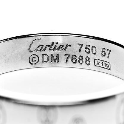 Cartier 18K White Gold 4mm Happy Birthday Band Ring 57 8 4 of 4