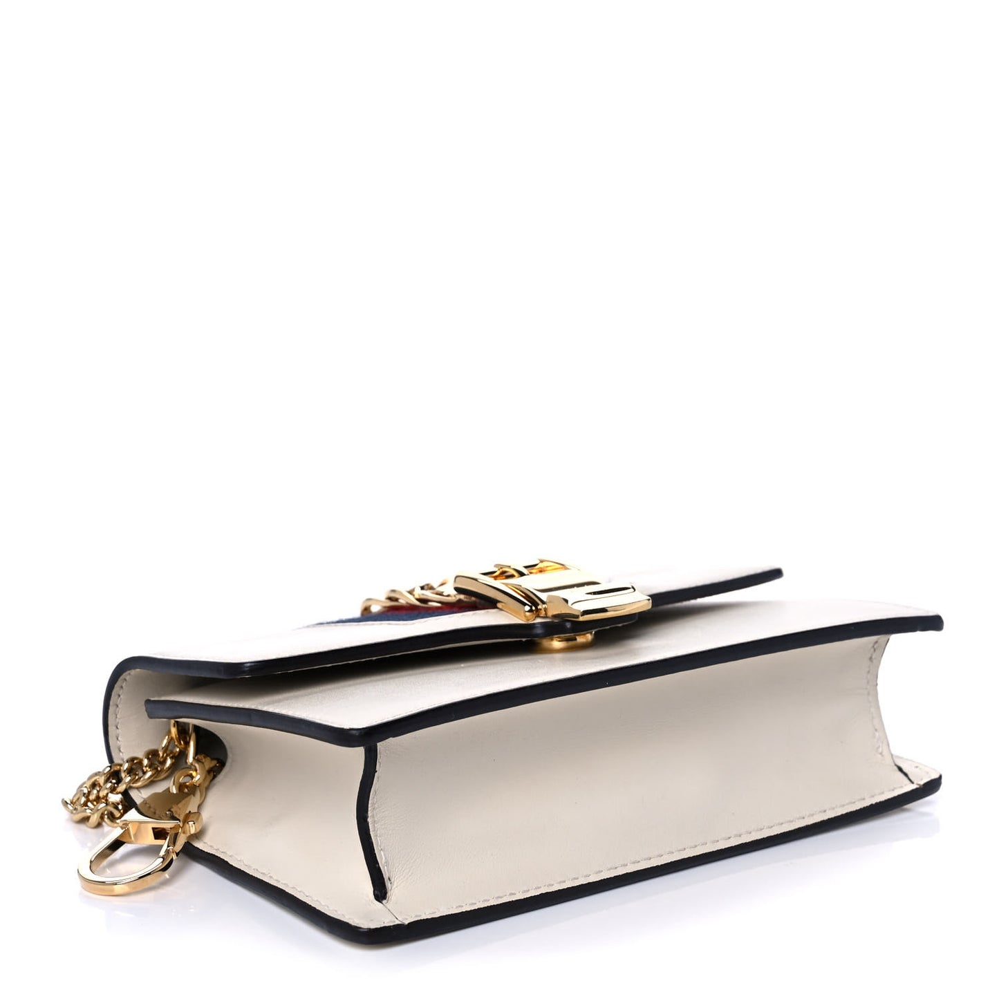 Calfskin Super Mini Sylvie Chain Shoulder Bag White