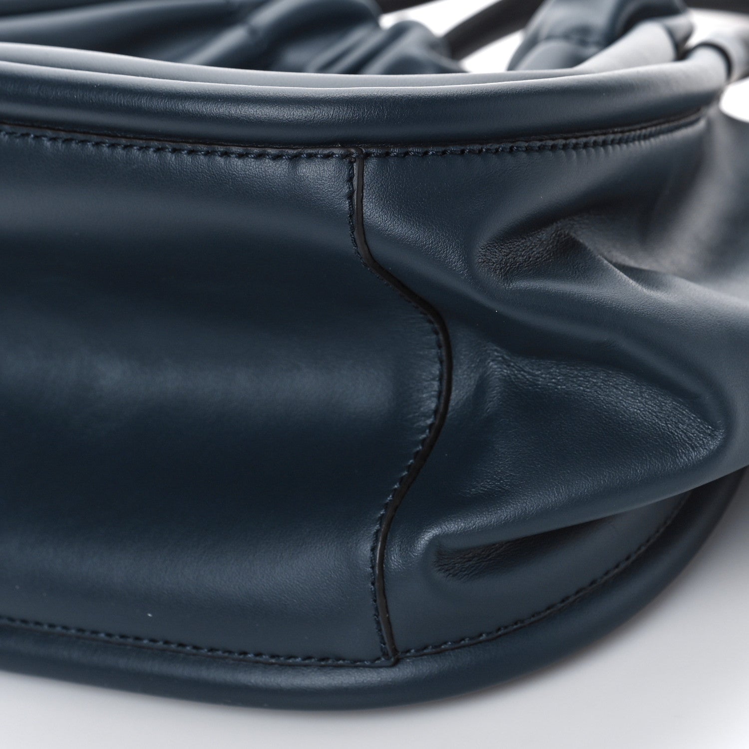 Proenza Schouler Calfskin Small Ruched Tote Navy 8 of 9