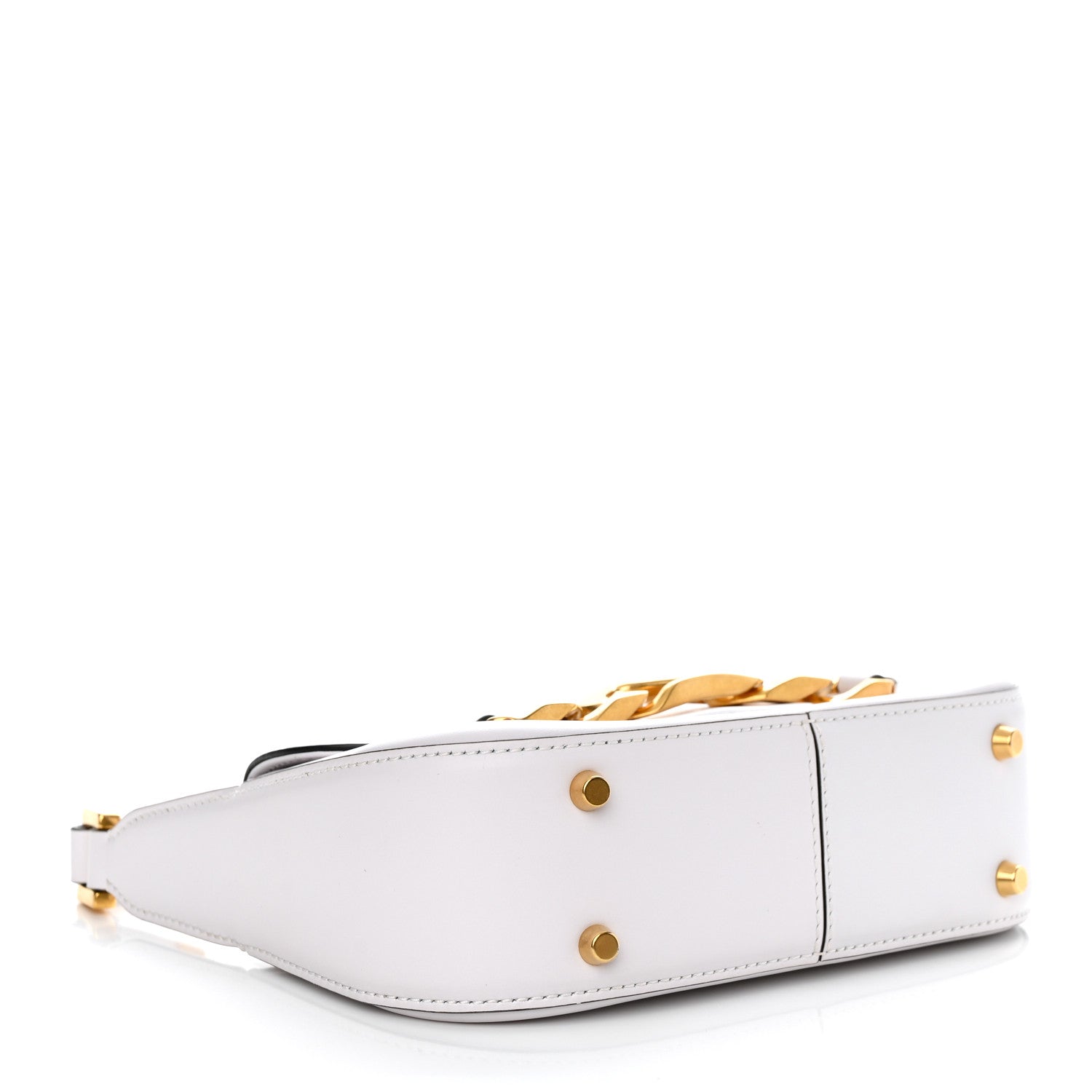 Valentino Garavani Calfskin Small Vlogo Chain Shoulder Bag Optic White 4 of 9