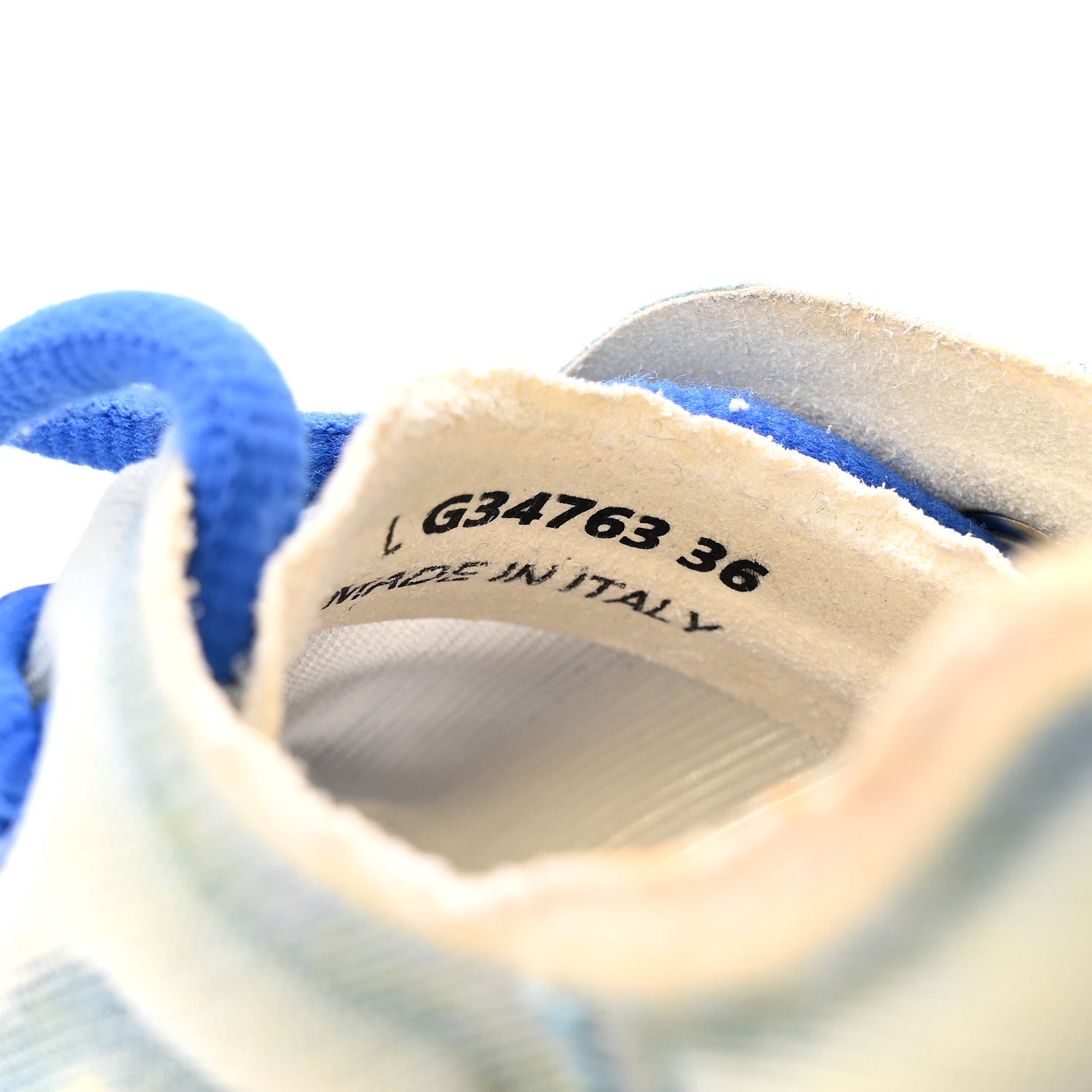 Chanel Calfskin Mesh Lyrca Womens Logo Sneakers 36 White Blue 8 of 9
