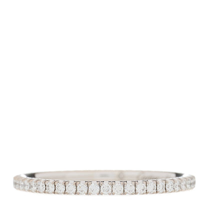 Cartier 18K White Gold Diamond 1.5mm Etincelle de Cartier Wedding Band Ring 51 5.75 3 of 5