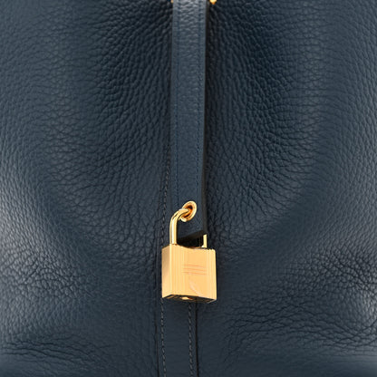 Hermes Taurillon Clemence Picotin Lock 22 MM Bleu De Prusse 8 of 12