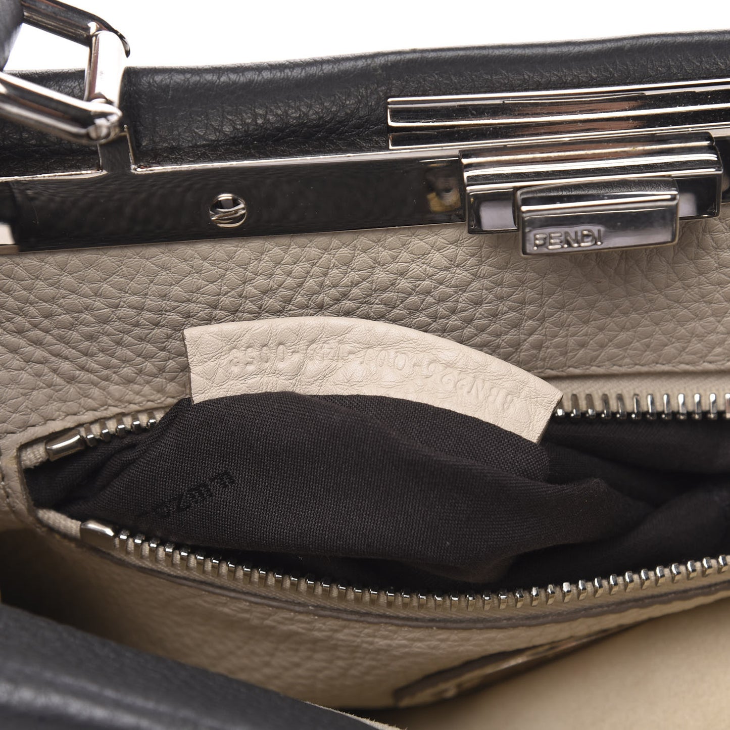 Cuoio Romano Selleria Bi-Color Medium Peekaboo Iconic Satchel Asfalto Latte