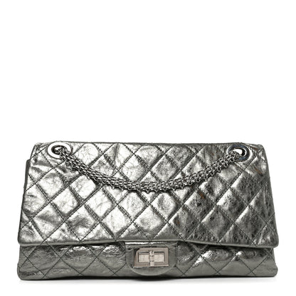 Chanel Metallic Aged Calfskin Quilted 2.55 Reissue 227 Flap Vert Fonce 1 of 10