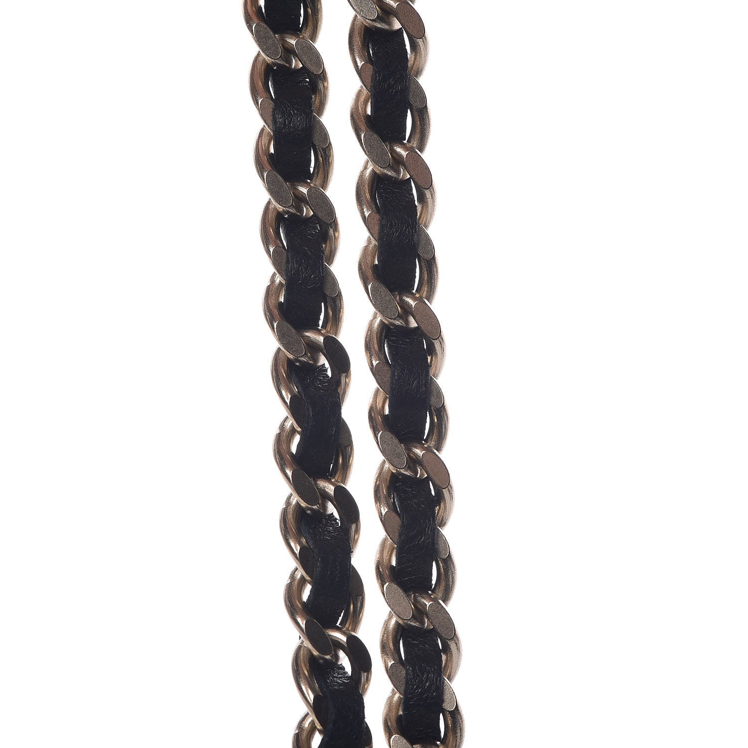 Chanel Lambskin CC Long Chain Necklace Black Gold 9 of 10