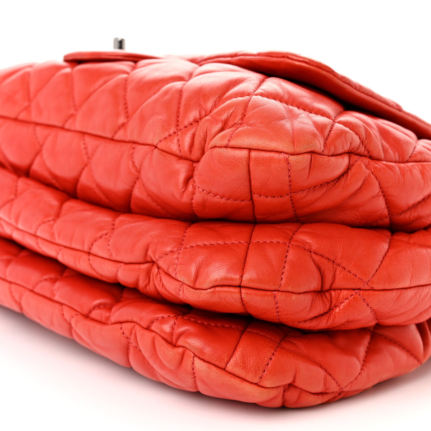Lambskin Quilted Chanel 3 Maxi Flap Bag Red