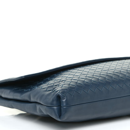 Bottega Veneta Nappa Intrecciato Flap Clutch Blue 5 of 16