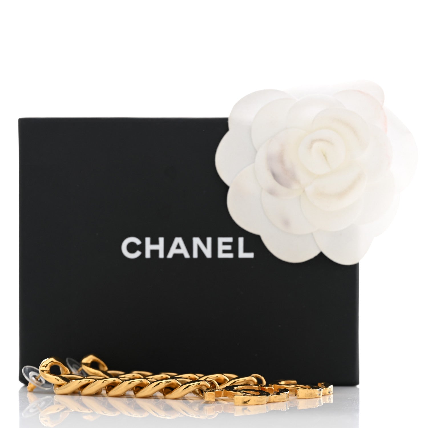 Chanel Metal CC Pick Drop Earrings Gold 5 of 5