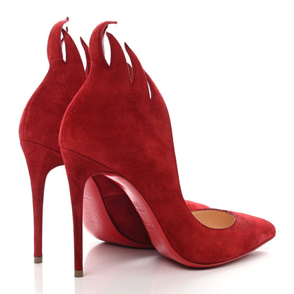 Christian Louboutin Suede Victorina 100 Pumps 35.5 Carmin 4 of 7