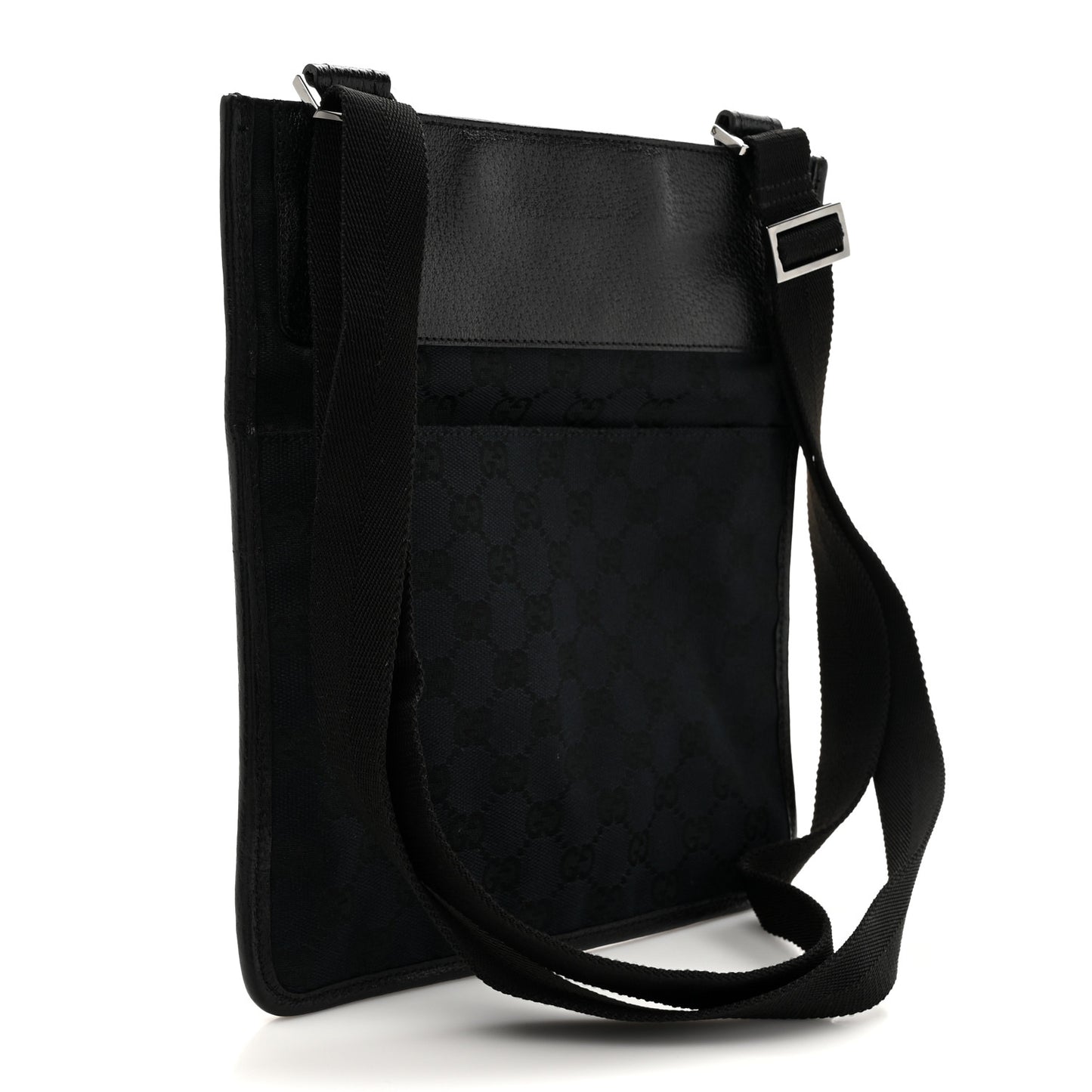 GG Monogram Messenger Crossbody Bag Black