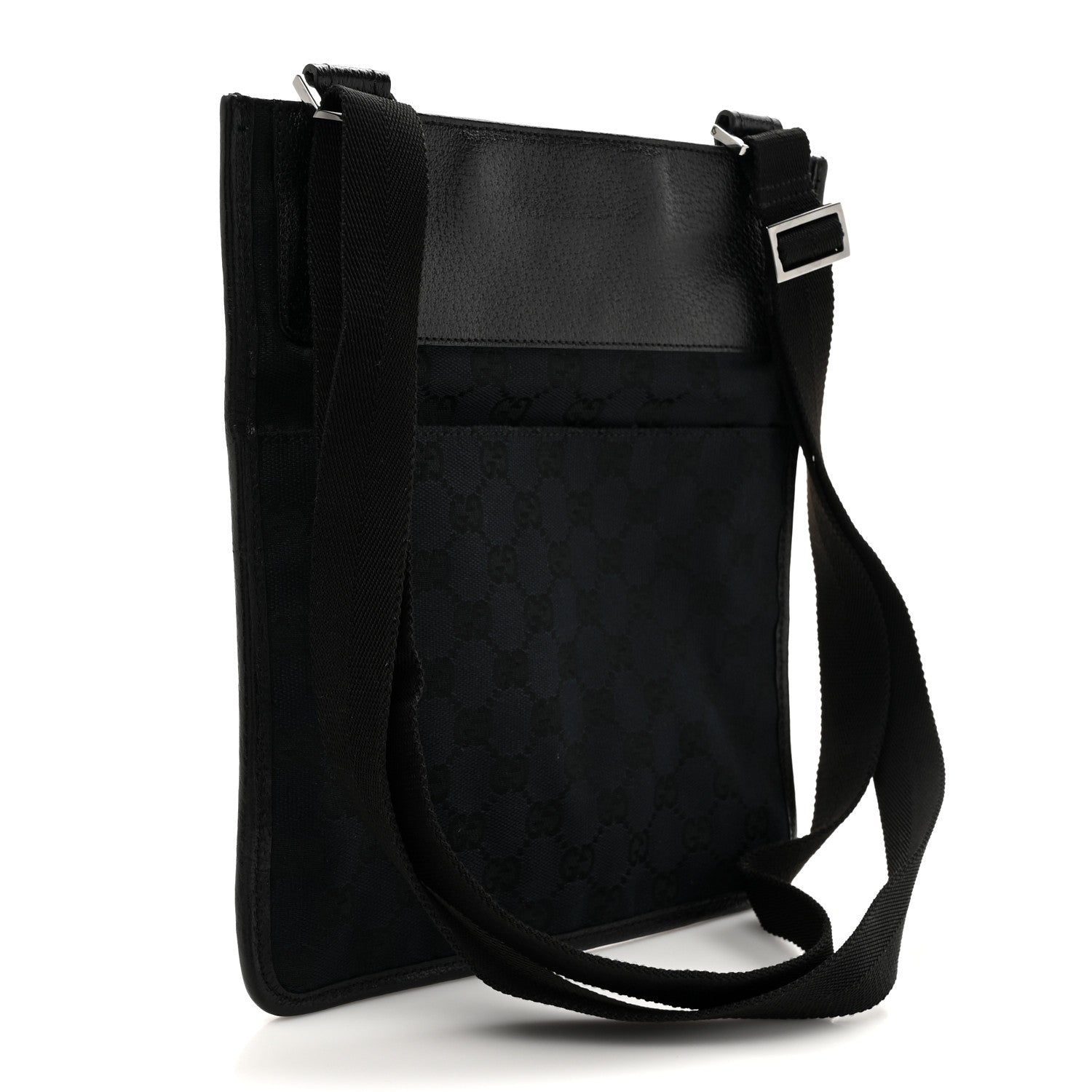 Gucci GG Monogram Messenger Crossbody Bag Black 3 of 10