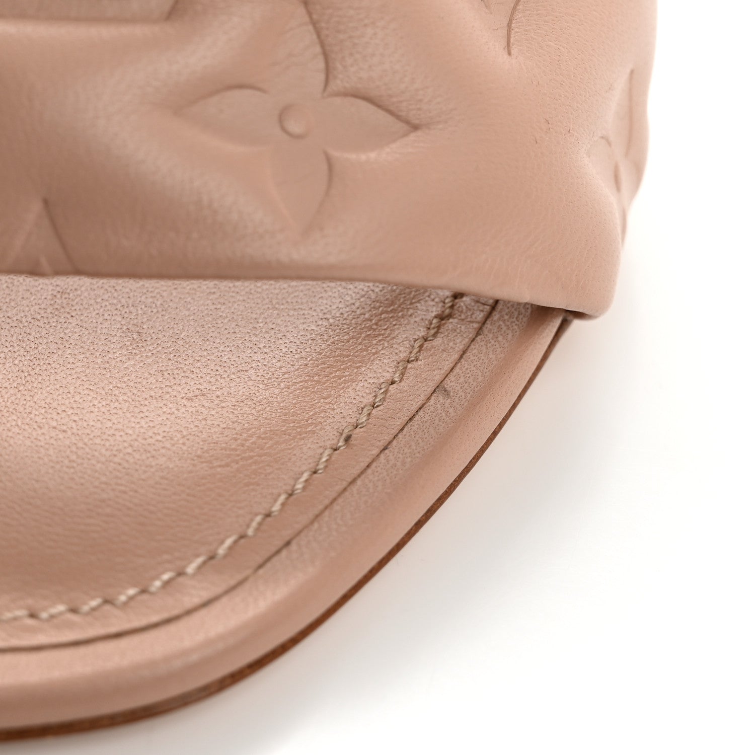 Louis Vuitton Lambskin Embossed Monogram Revival Mules 38 Beige 11 of 14