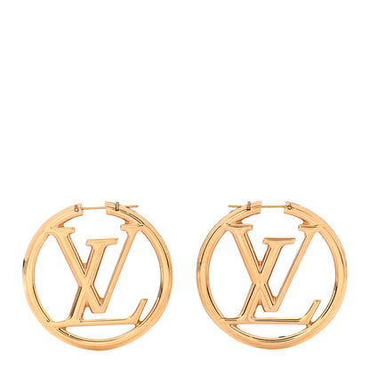Louis Vuitton Metal Louise Hoop Earrings Gold 1 of 6