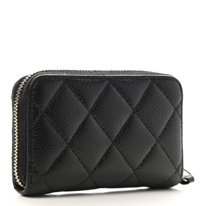 Chanel Caviar Quilted Zip Coin Purse Black 3 of 7