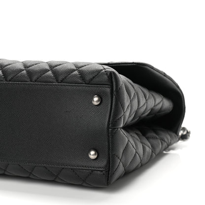 Chanel Caviar Quilted Medium Coco Handle Flap Black 10 of 10