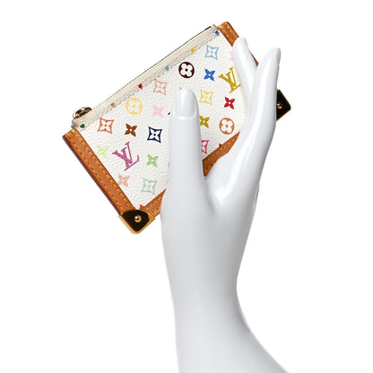 Louis Vuitton Monogram Multicolor Key Pouch White 2 of 10