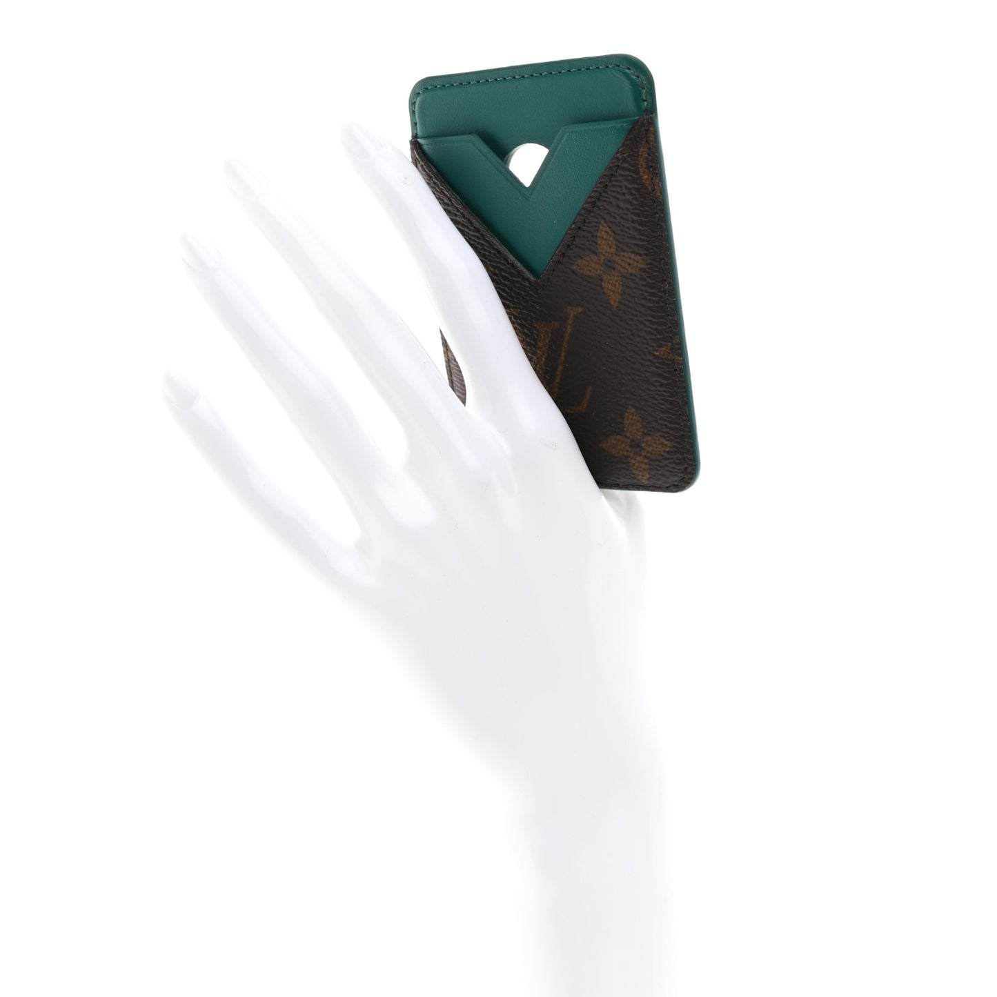 Monogram Macassar Magnetic Card Holder Borneo Green