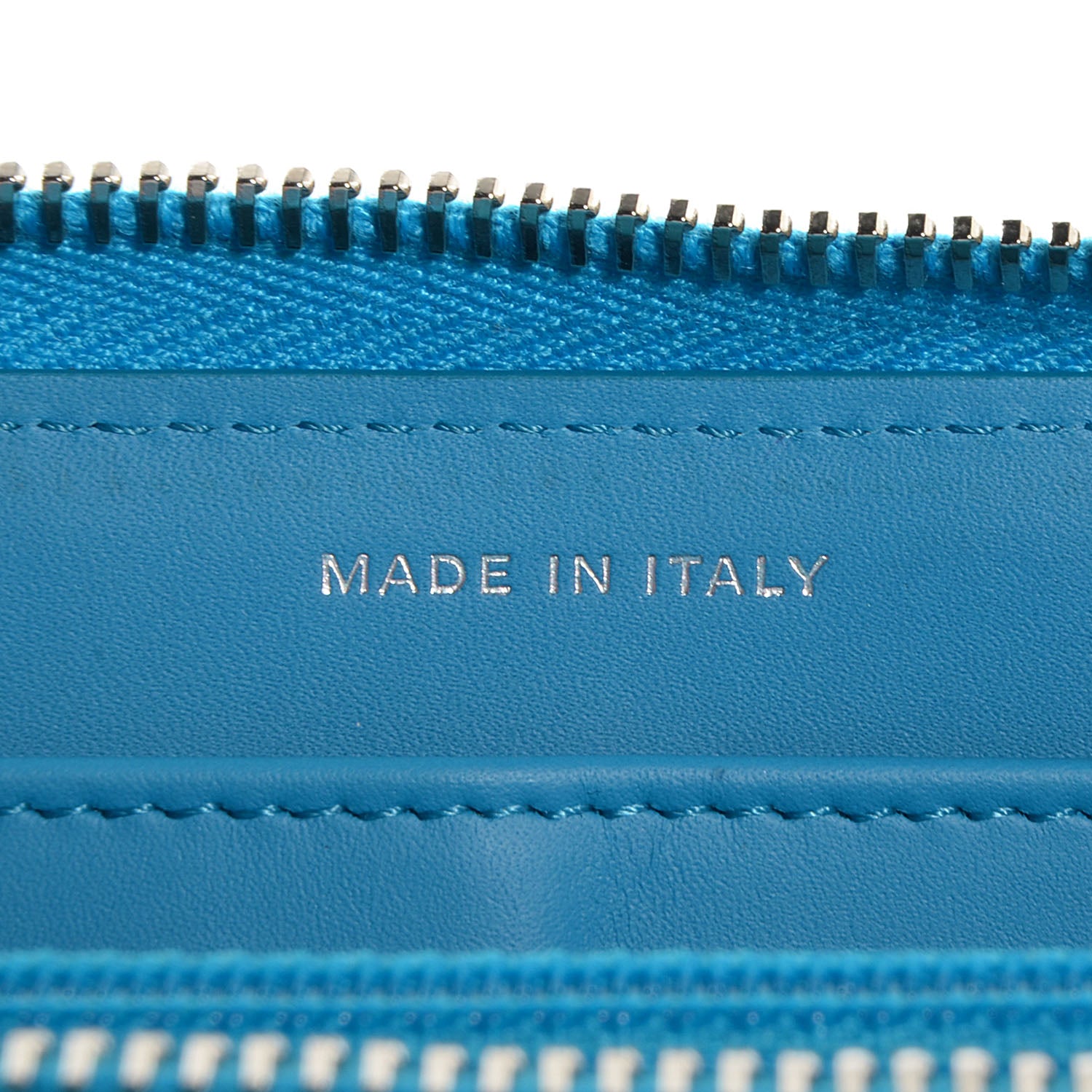 Chanel Patent Quilted Large Gusset Zip Around Wallet Blue 6 of 9