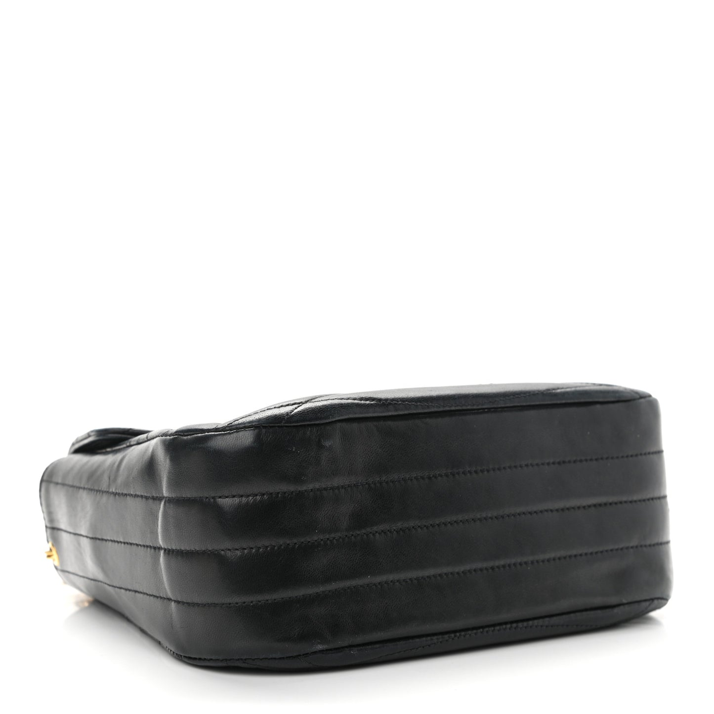 Lambskin Quilted Small Single Flap Black