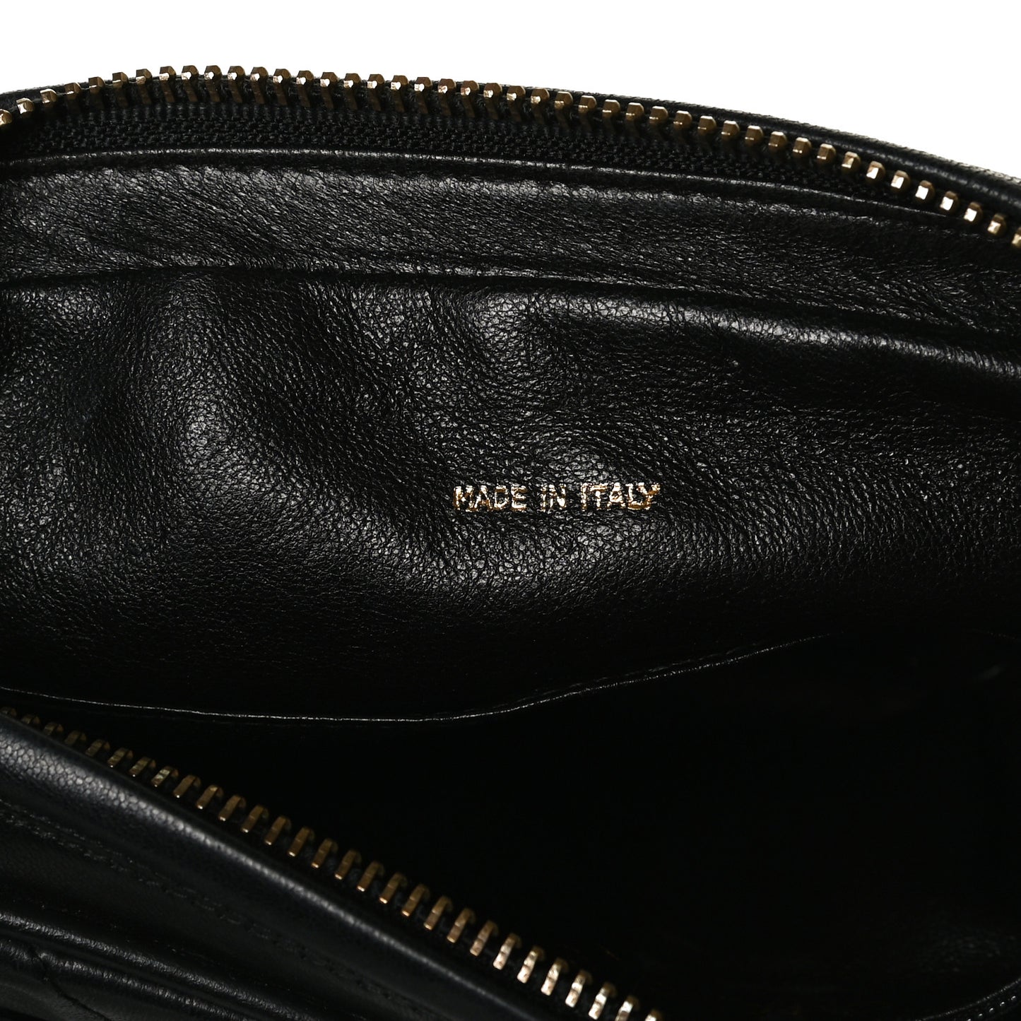 Lambskin Quilted CC Tassel Camera Case Black