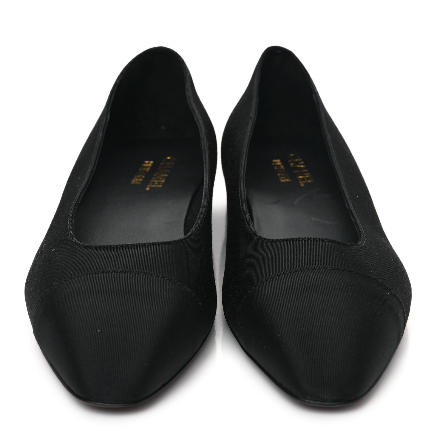 Grosgrain Cap Toe Uniform Ballerina Flats 40 Black