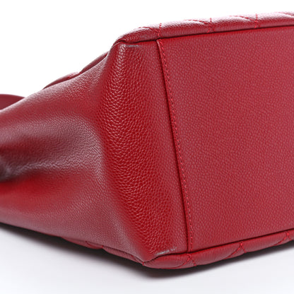 Chanel Caviar Quilted Grand Shopping Tote GST Red 9 of 12