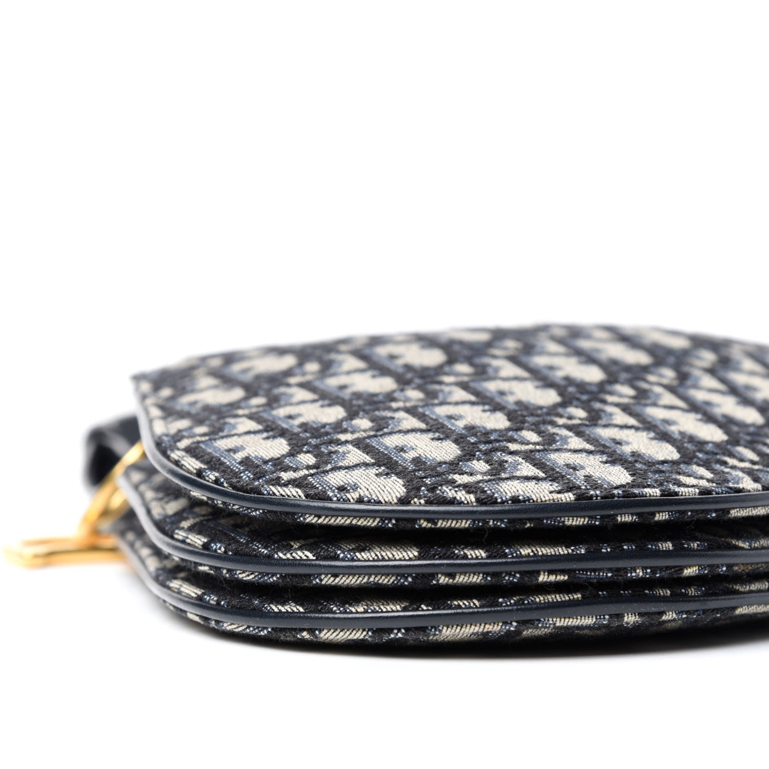 Christian Dior Oblique Saddle Pouch With Strap Navy Blue 7 of 9